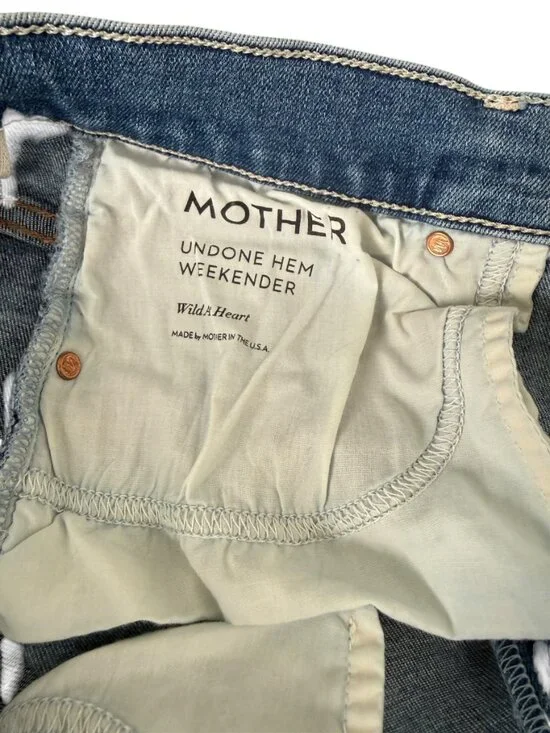 MOTHER Jean Shorts- Undone Hem Weekender in Wild Heart- 28- converted to shorts! - Picture 9 of 12